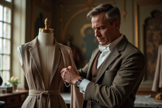 Designer de mode homme en atelier parisien ancien
