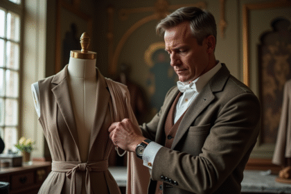Designer de mode homme en atelier parisien ancien
