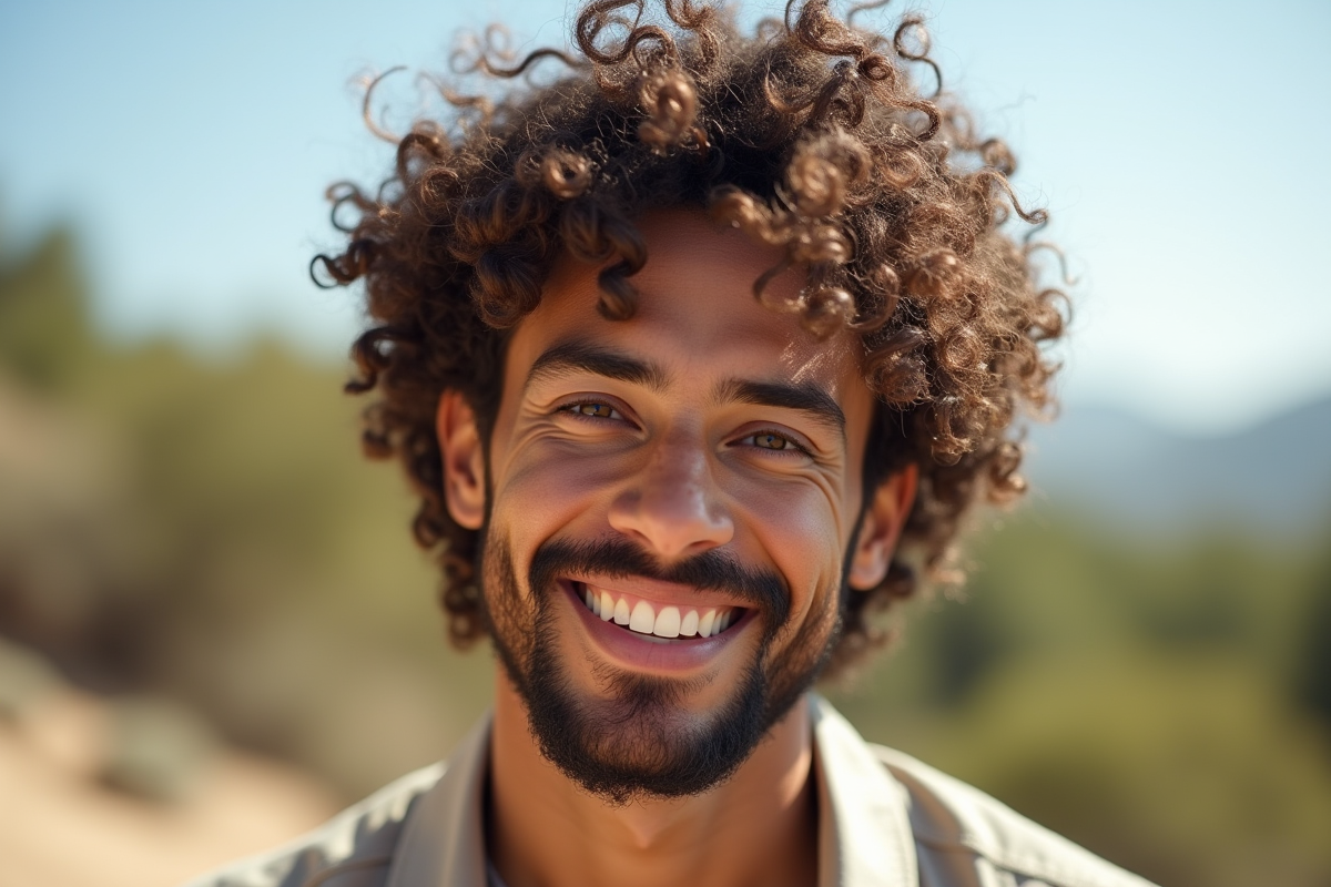 homme bouclé
