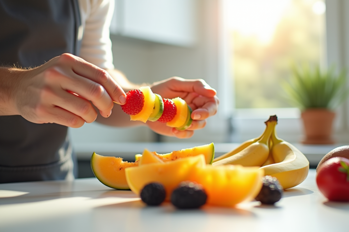 fruits brochettes