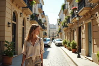 Rue pittoresque du sud de la France évoquant les décors de tournage de la série Demain nous appartient à Sète